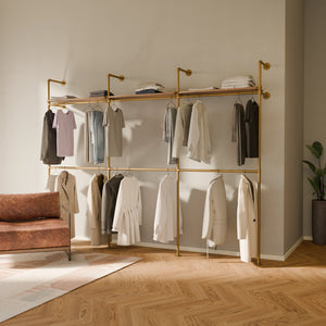 KIM DOUBLE 3 OAK – 3 top shelves | Gold