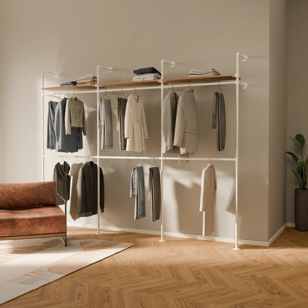 KIM DOUBLE 3 OAK – 3 top shelves | White