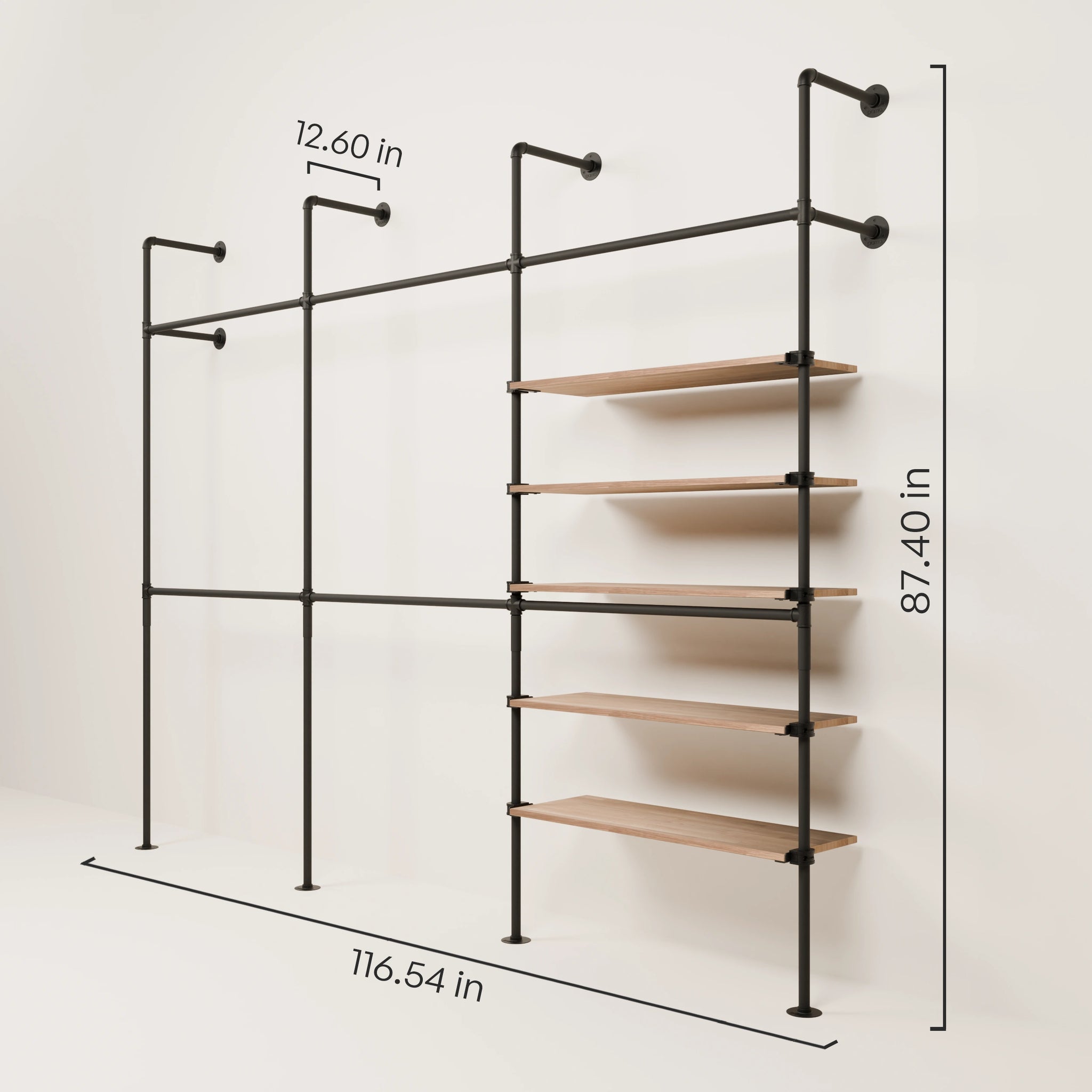 KIM DOUBLE OAK 3 – 5 shelves