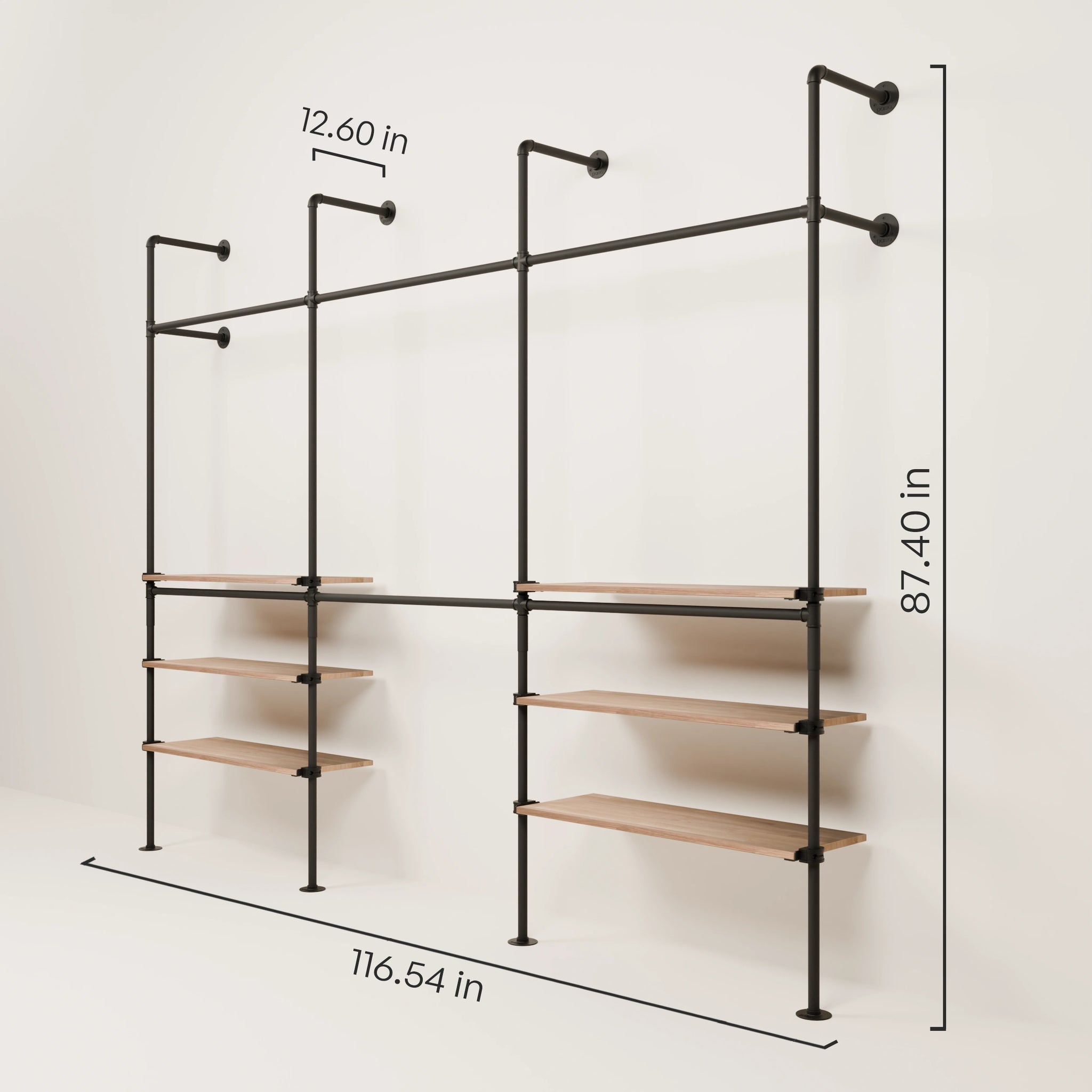 KIM DOUBLE 3 OAK – 6 bottom shelves