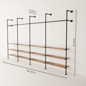 KIM 4 OAK – 12 shelves
