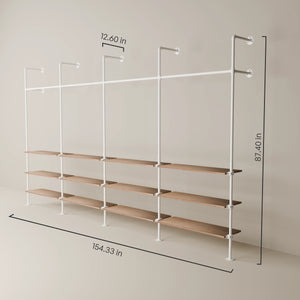 KIM 4 OAK – 12 shelves | White