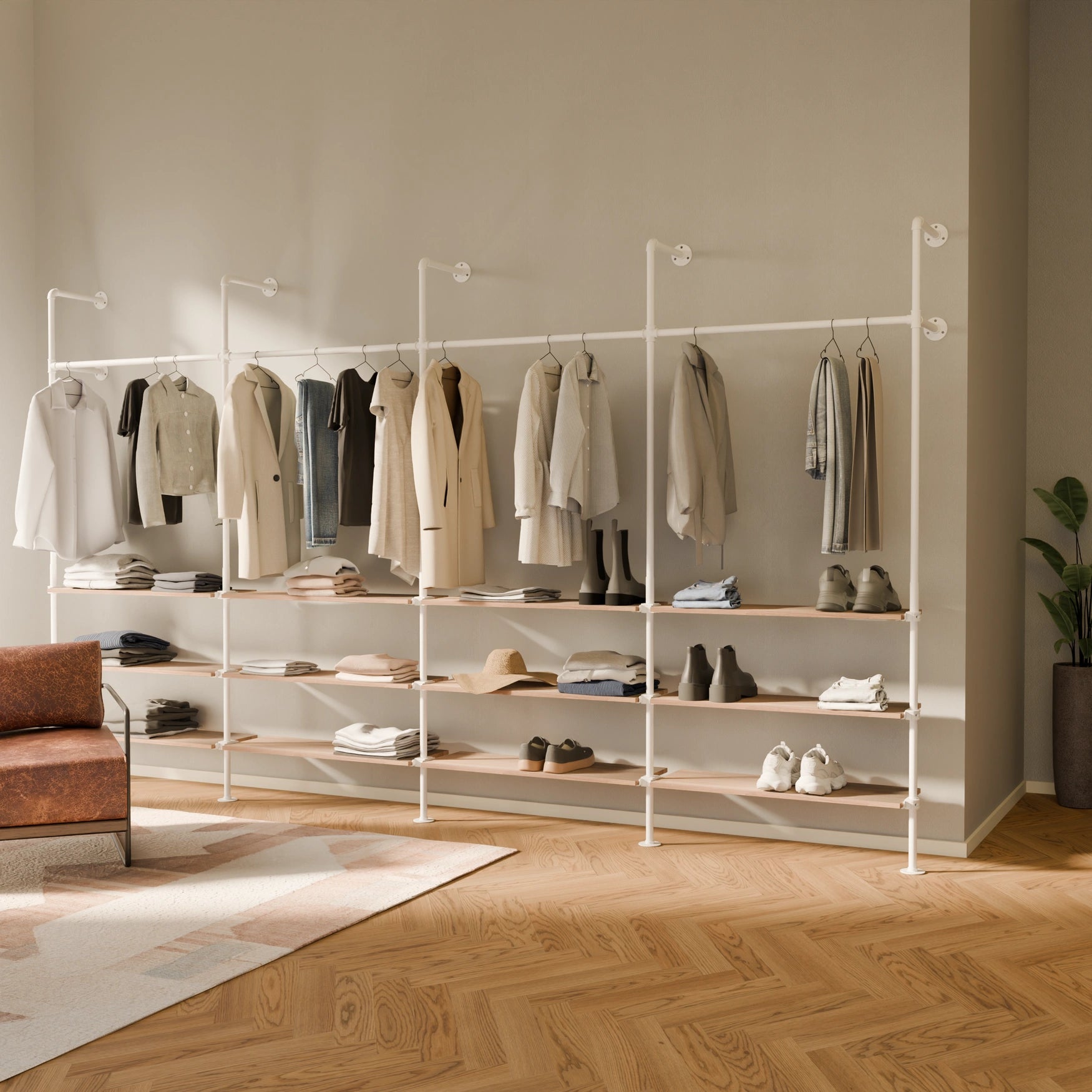 KIM 4 OAK – 12 shelves | White