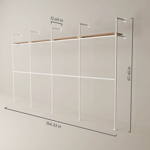 KIM DOUBLE 4 OAK – 4 shelves | White