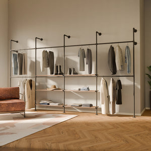 KIM DOUBLE 4 OAK – 6 shelves in the middle