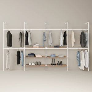 KIM DOUBLE 4 OAK – 6 middle shelves | White