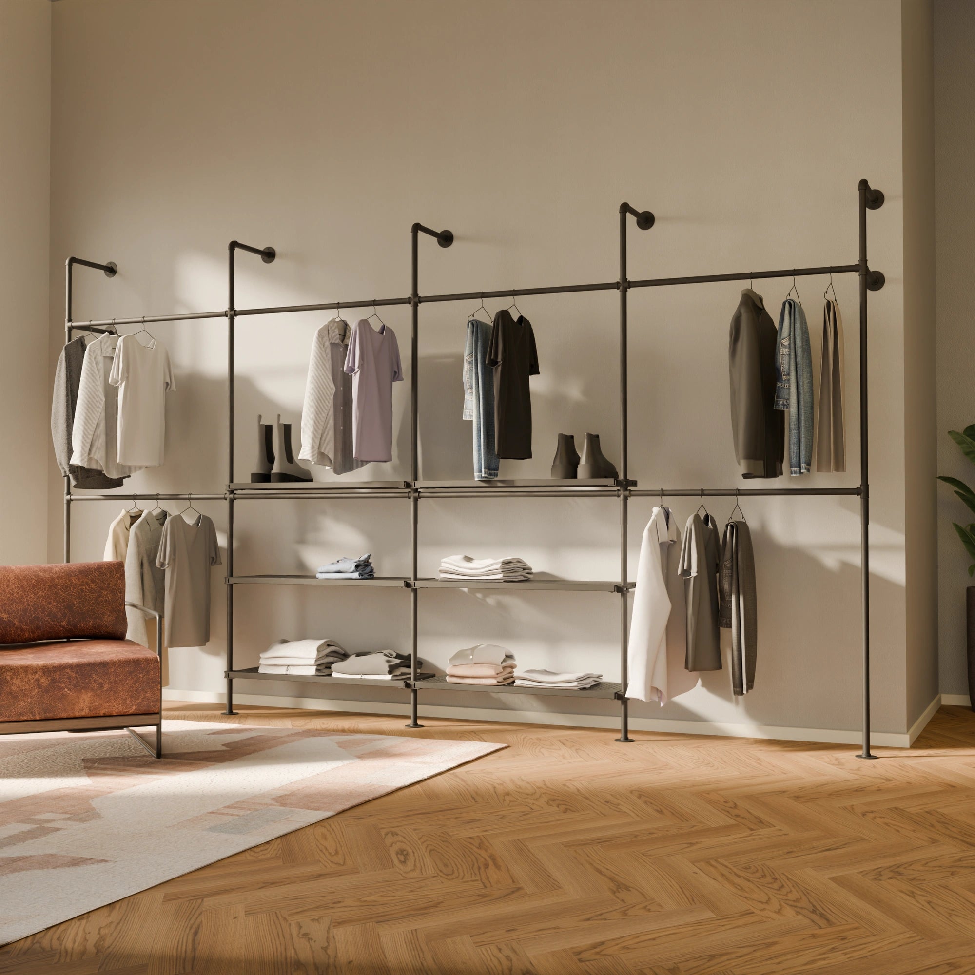 KIM DOUBLE 4 METAL – 6 center shelves