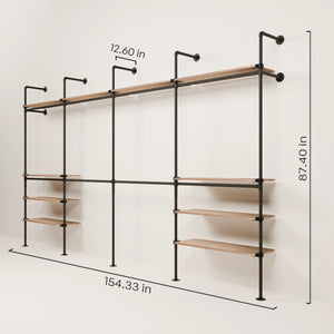 KIM DOUBLE 4 OAK – 10 top shelves