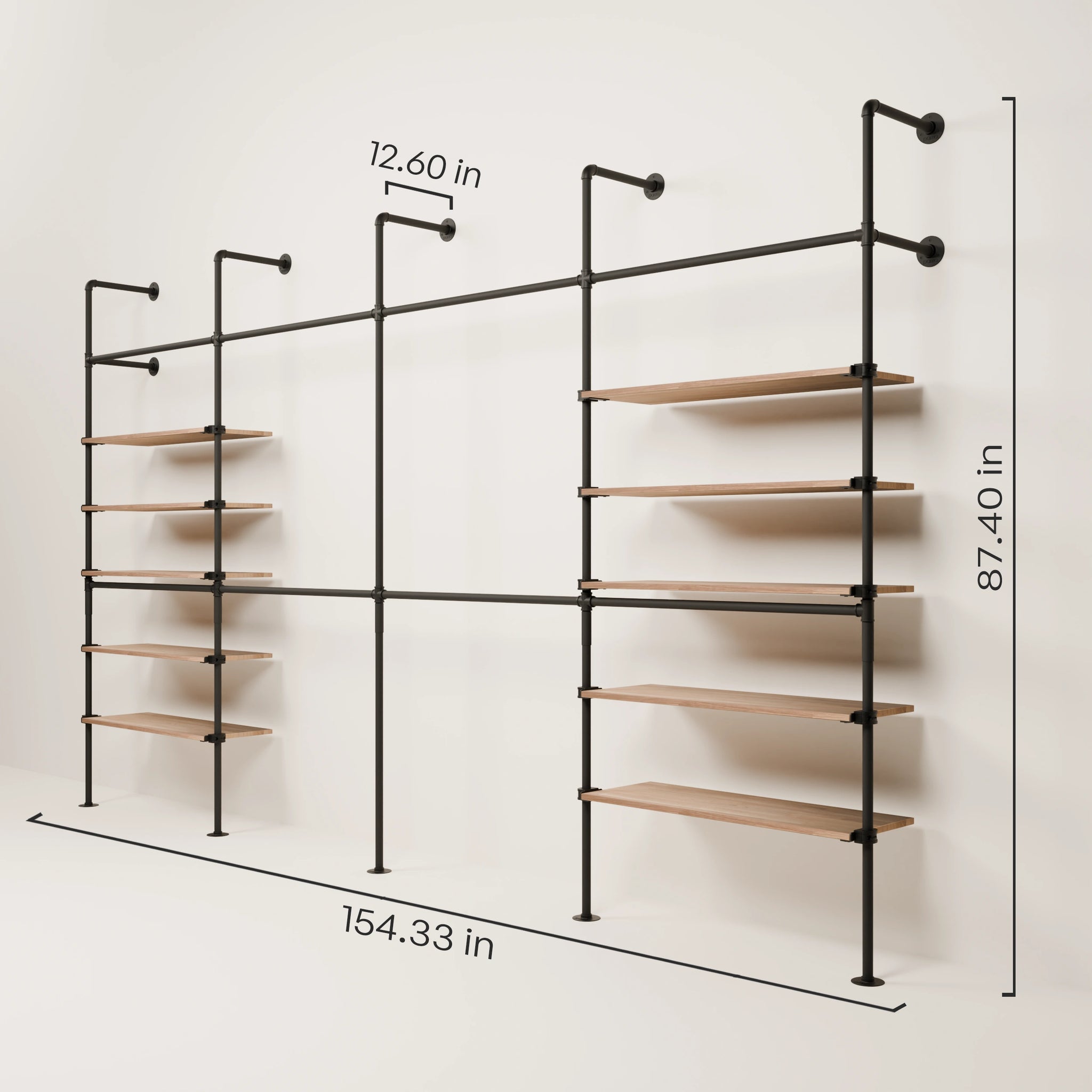 KIM DOUBLE 4 OAK – 10 shelves