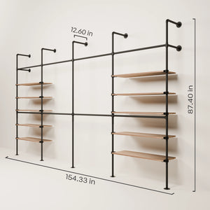 KIM DOUBLE 4 OAK – 10 shelves