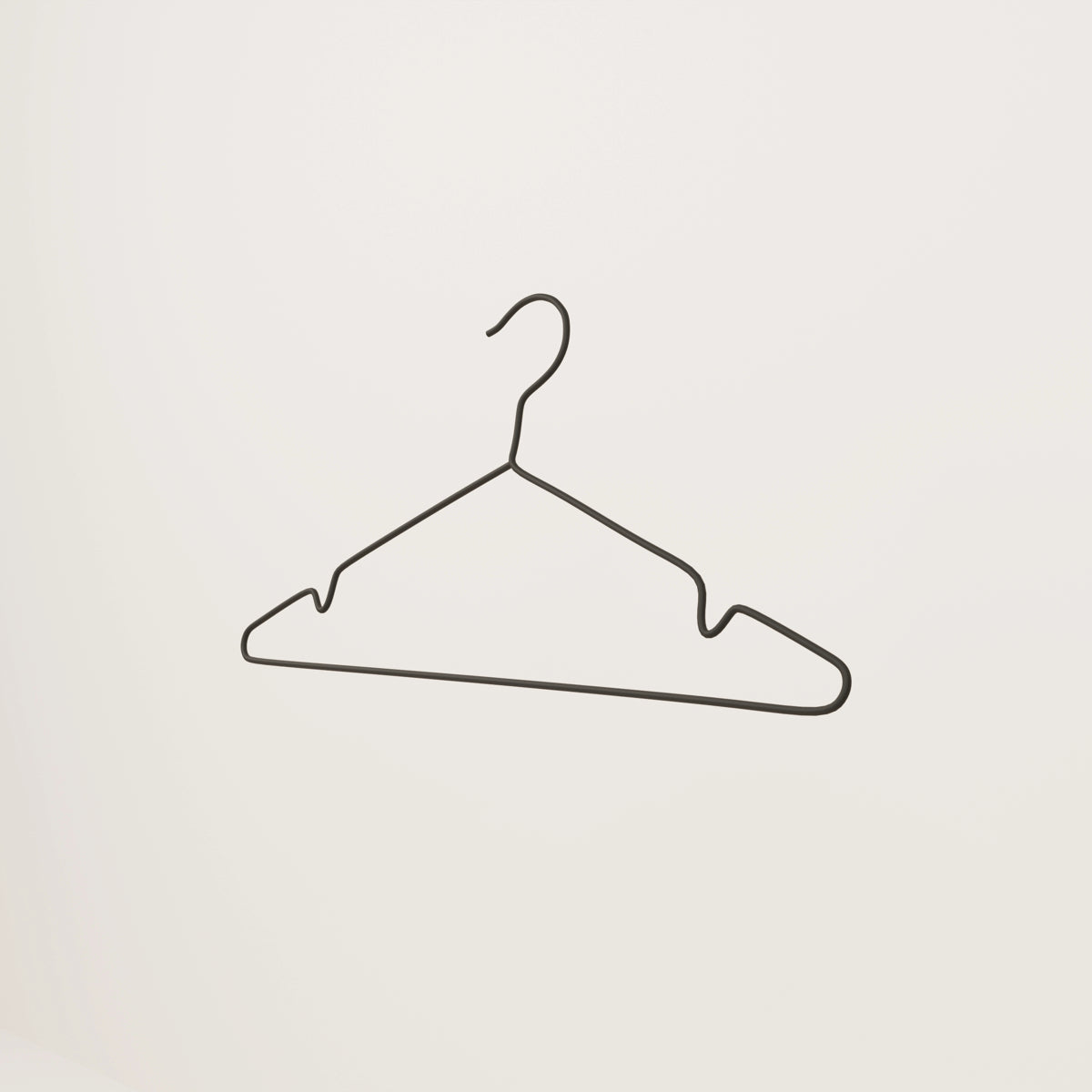 Black metal hanger for clothes