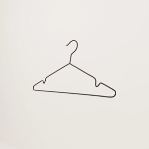 Black metal hanger for clothes