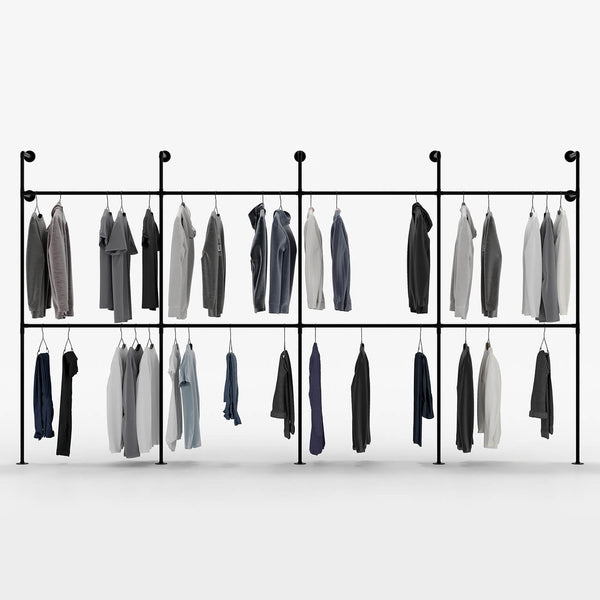 Closet for hanging clothes