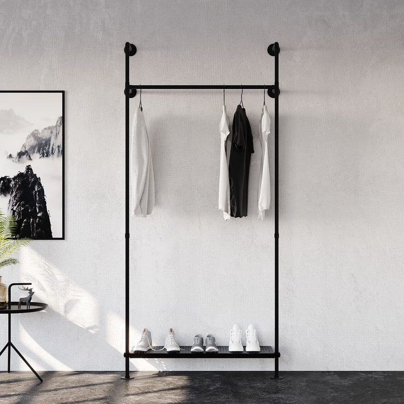 Clothes rack with metal shelf by pamo. design