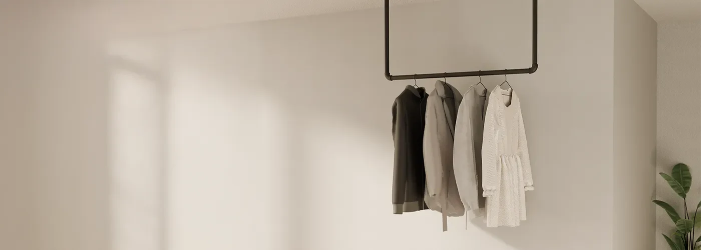 Ceiling Mounted Clothes Rails - Maximize Your Space | pamo. – pamo. design