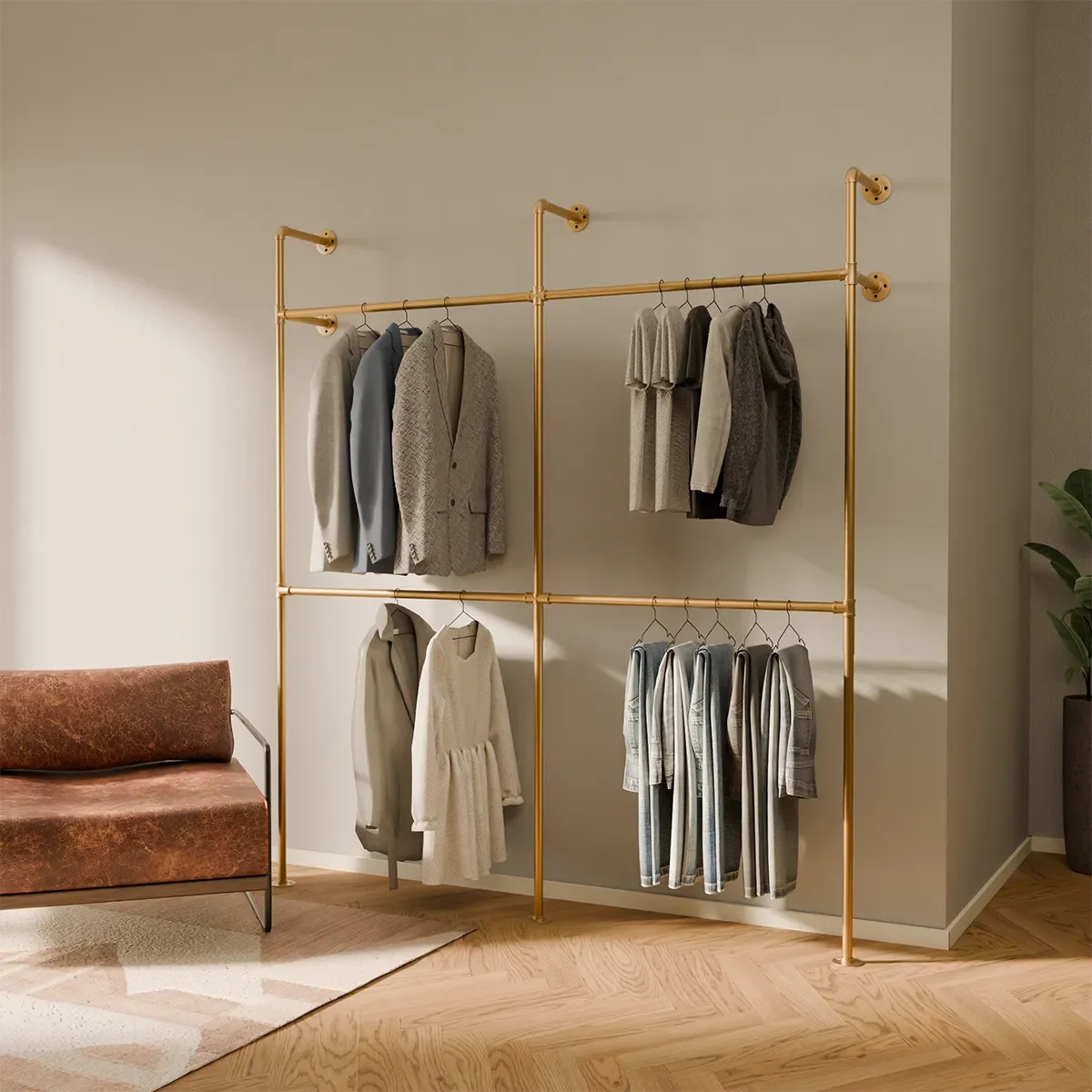Gold Clothing Racks Glamorous Home Decor | pamo. – pamo. design