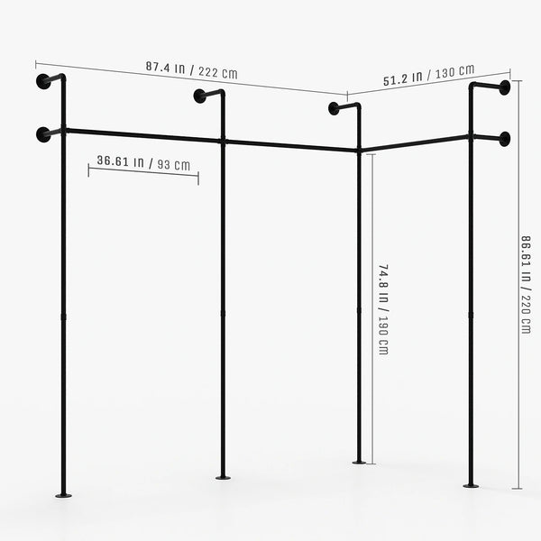 Wall Mounted Clothing Rack - Space-Saving Solution | pamo. – pamo. design