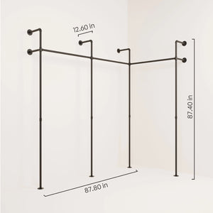 Dimensions corner clothes rail