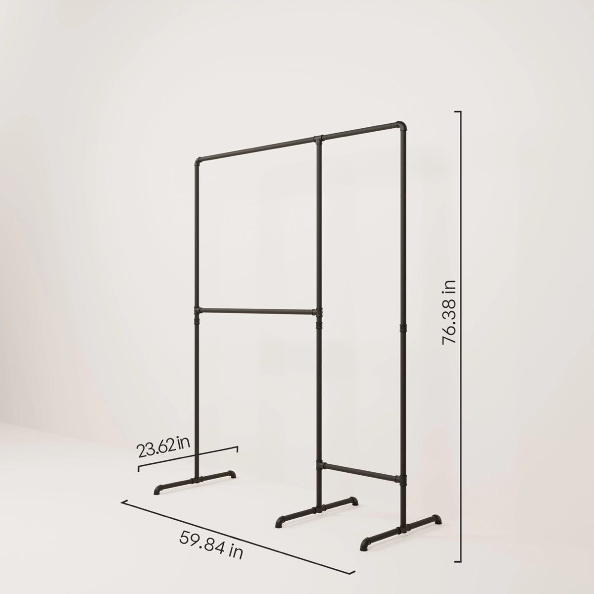 Dimensions double rail clothes rack