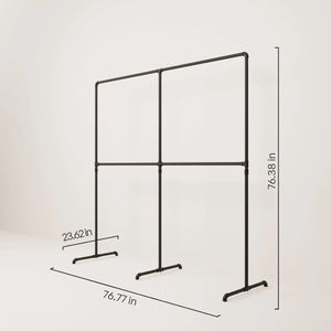 dimensions free standing closet rack