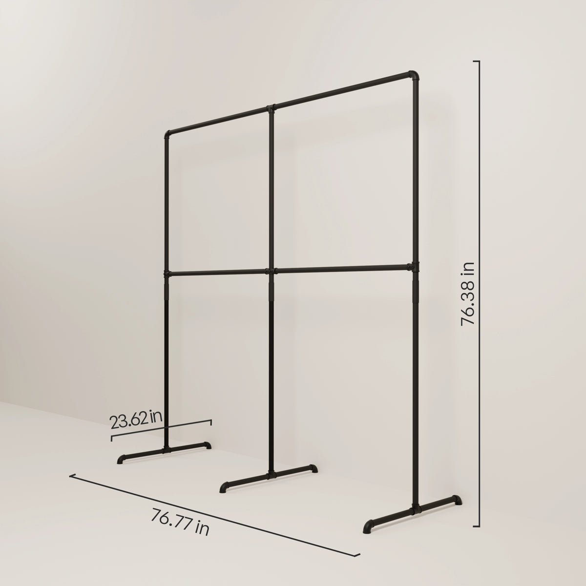 dimensions free standing closet rack