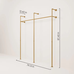 Dimensions gold clothes rail