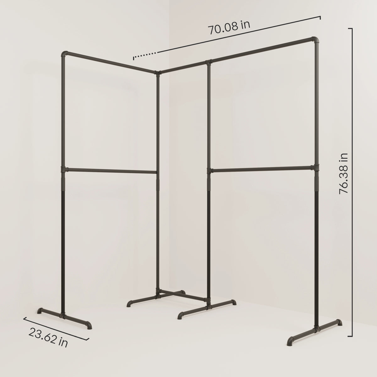 Dimensions metal standing hanger