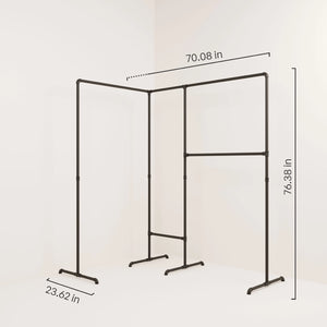 Hanging Racks Dimensions Clothing rack shelf » Versatile Storage | pamo. – pamo. design