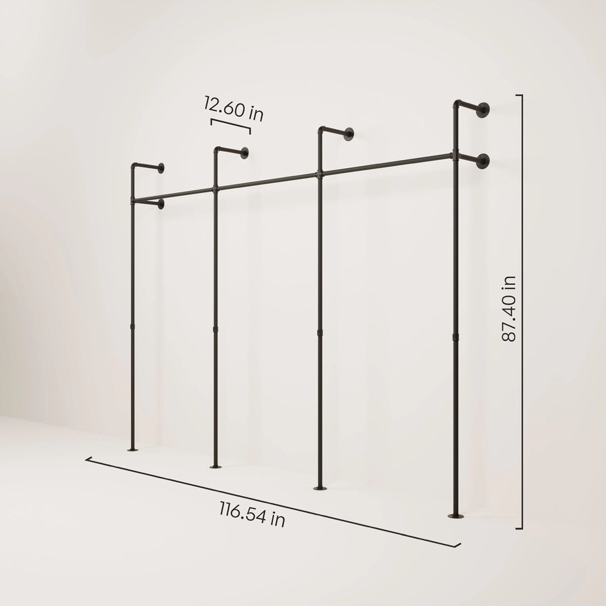 Dimensions pipe closet system