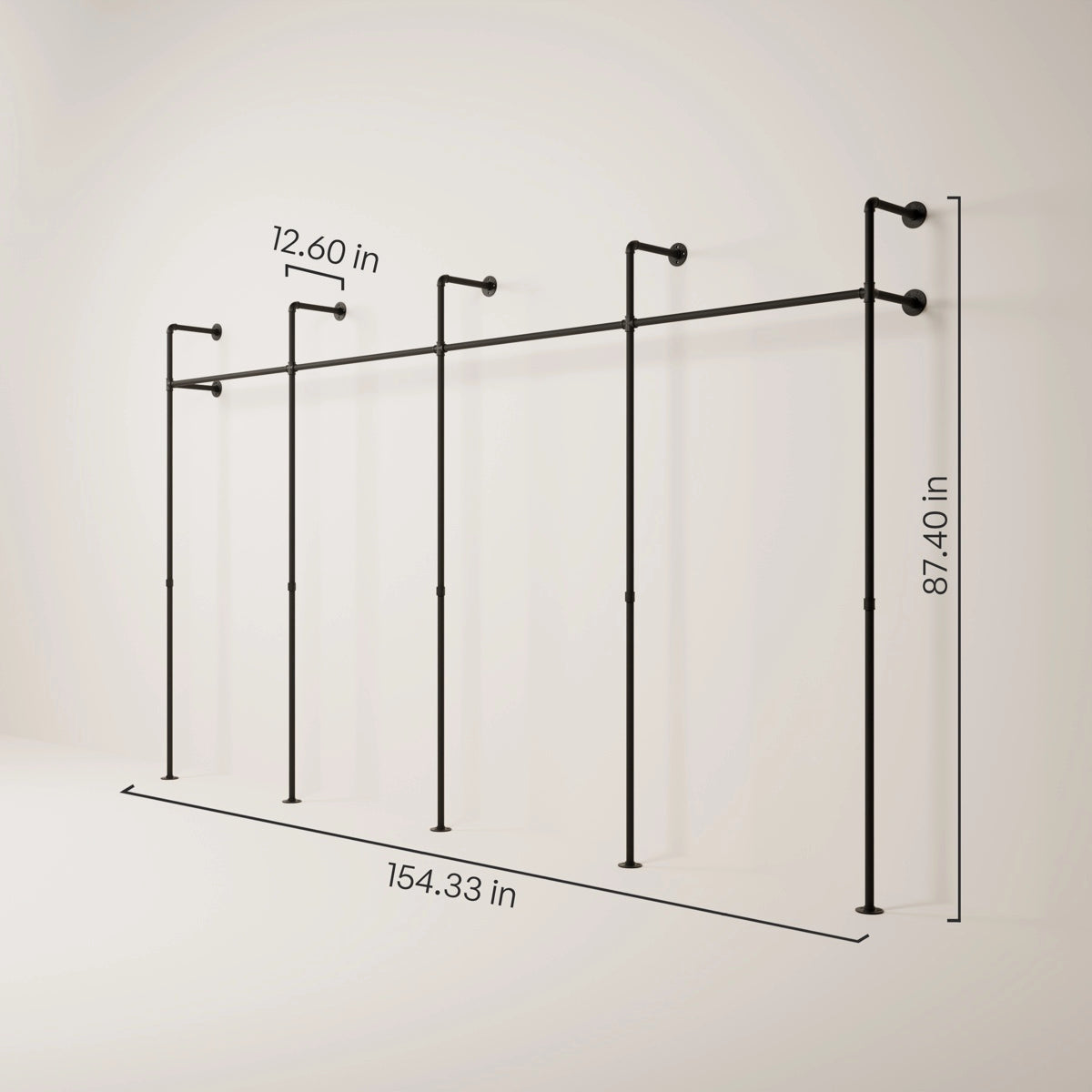 Dimensions piping closet