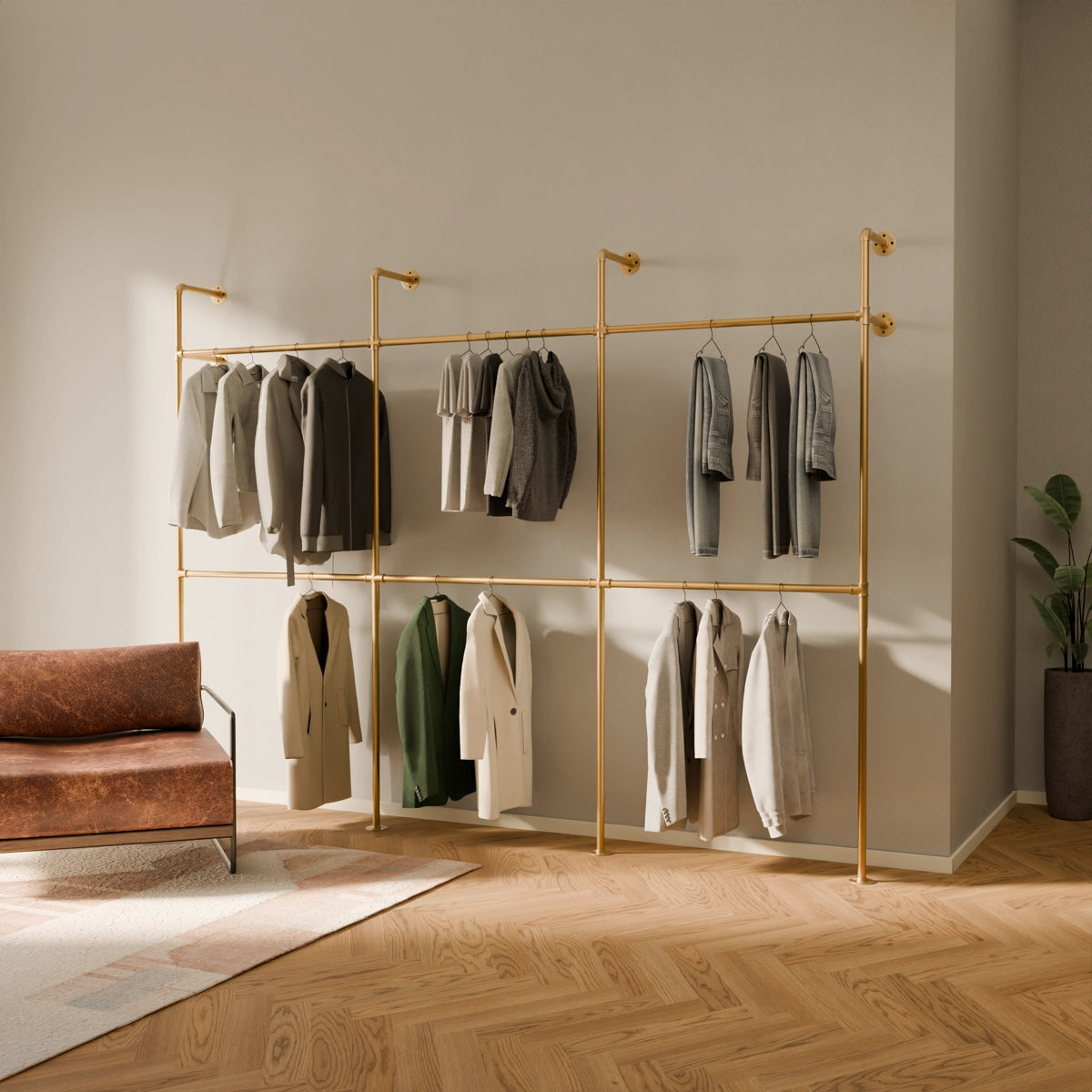 Gold Clothing Racks Glamorous Home Decor | pamo. – pamo. design