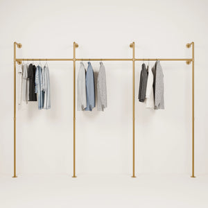 Gold clothes rail system