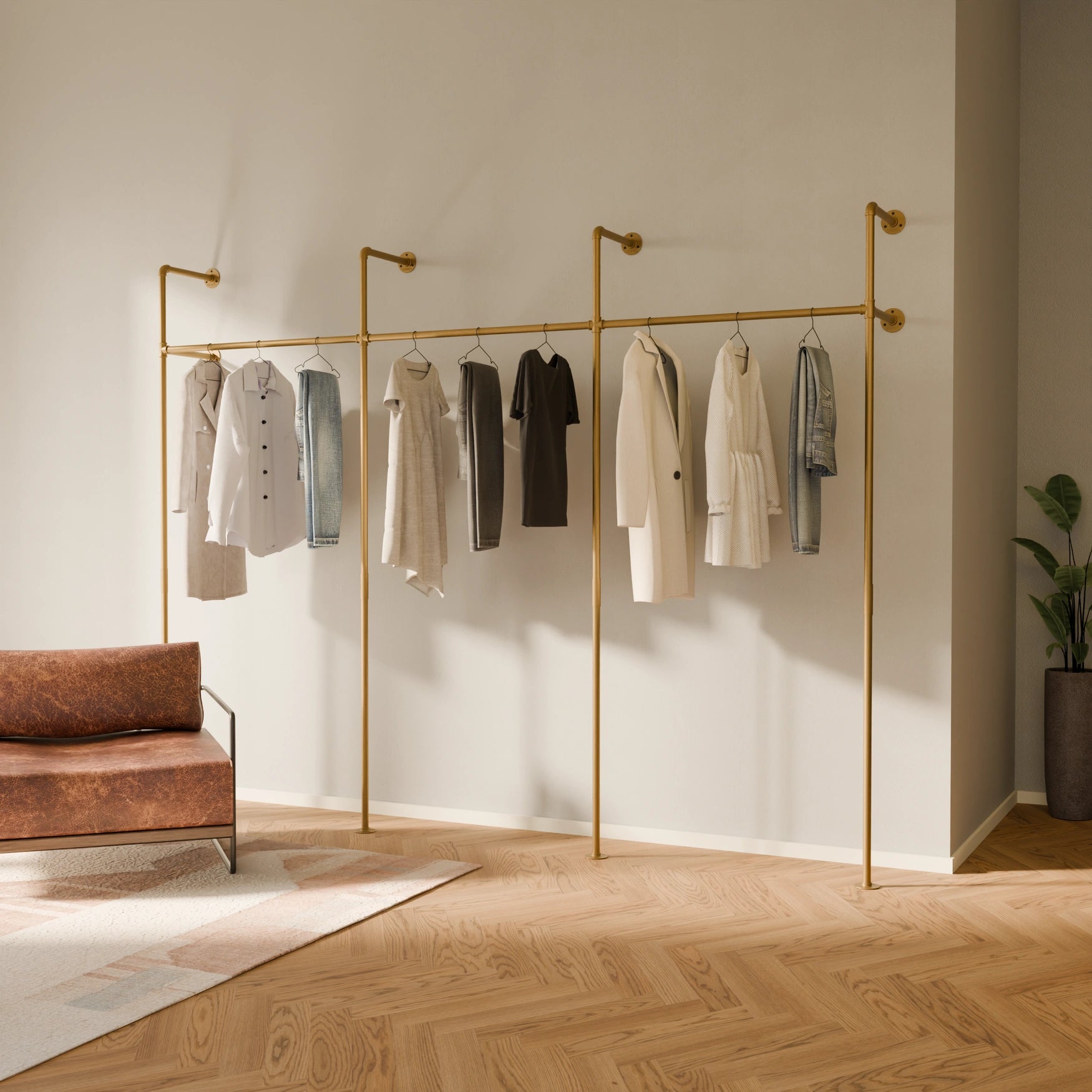 Gold Clothing Racks Glamorous Home Decor | pamo. – pamo. design