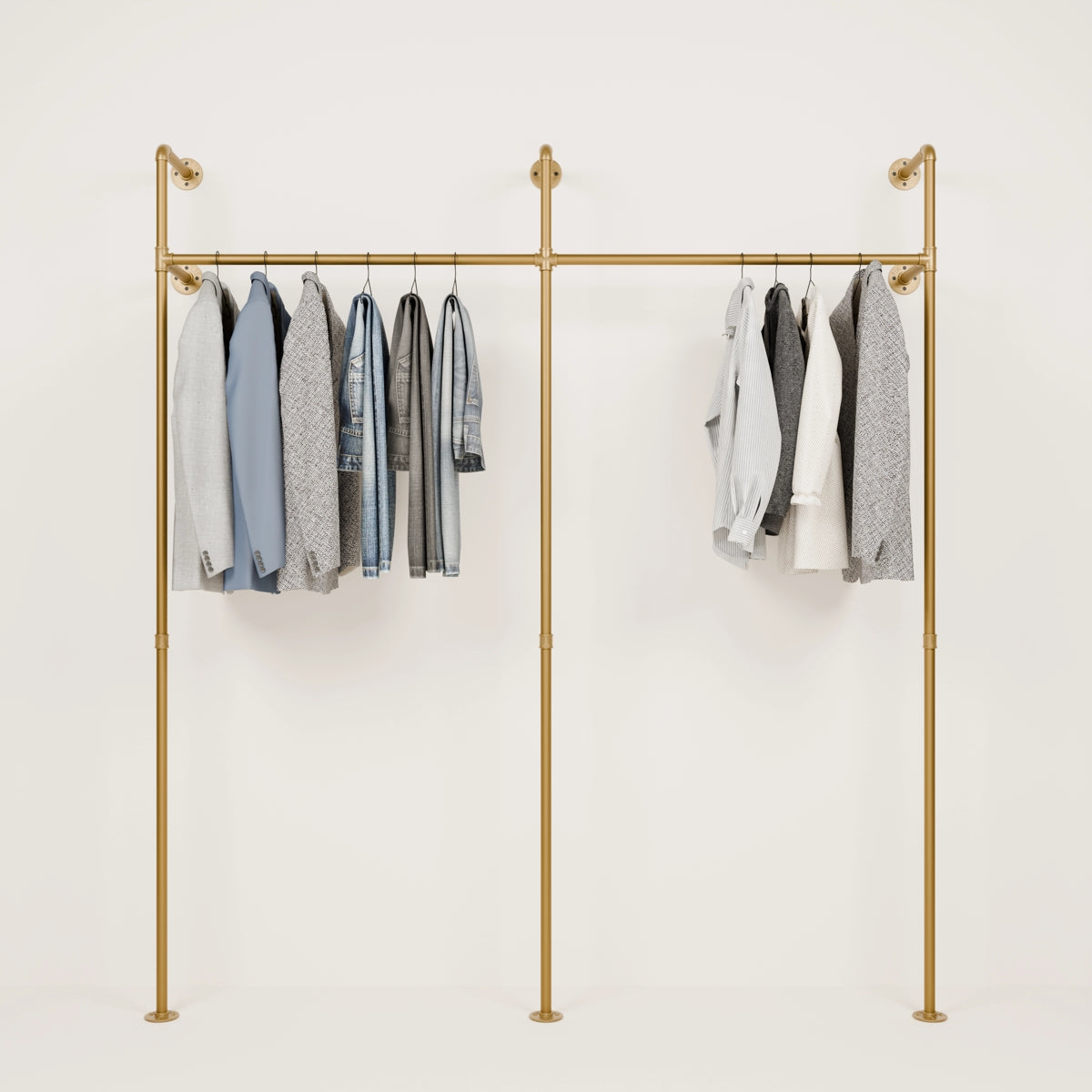 Gold clothes rail