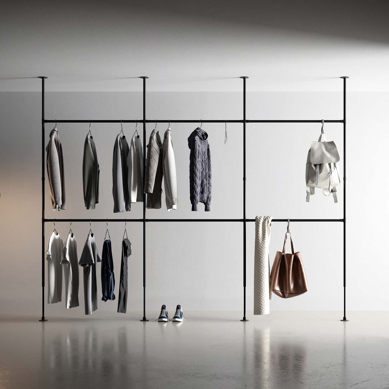 Shsop Rails Telescopic Rod Clothes Rail » No drilling | pamo. – pamo. design