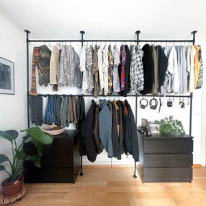 dressing rack design 23 Chic and Practical DIY Clothes Racks That Put Your Wardrobe On Display
