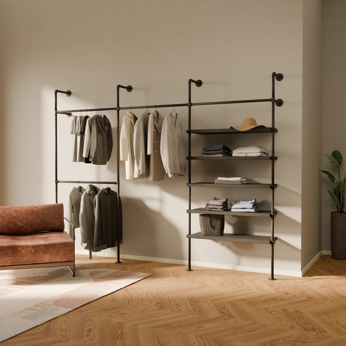 Industrial clothing rack by pamo. design