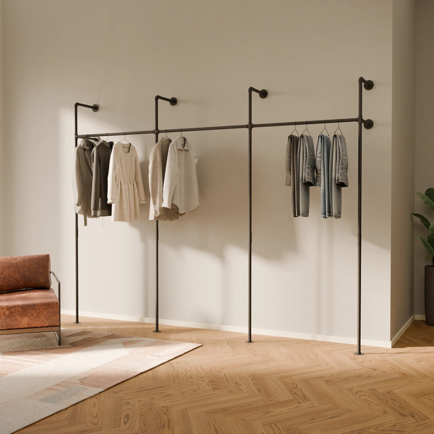 Black Pipe Clothing Racks - Sleek, Stylish Home Decor | pamo. – pamo ...