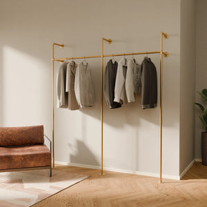 KIM II gold hanging clothes rail