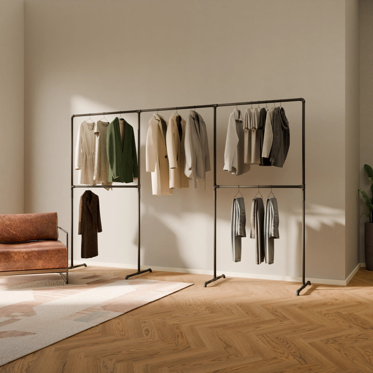 LAS 3 – Large industrial clothes rail