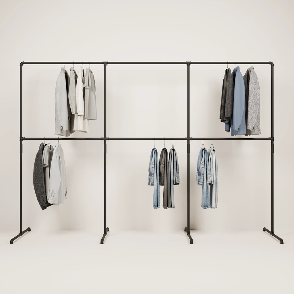 Large Industrial Clothes Rail - Hold All Your Clothes | pamo. – pamo ...