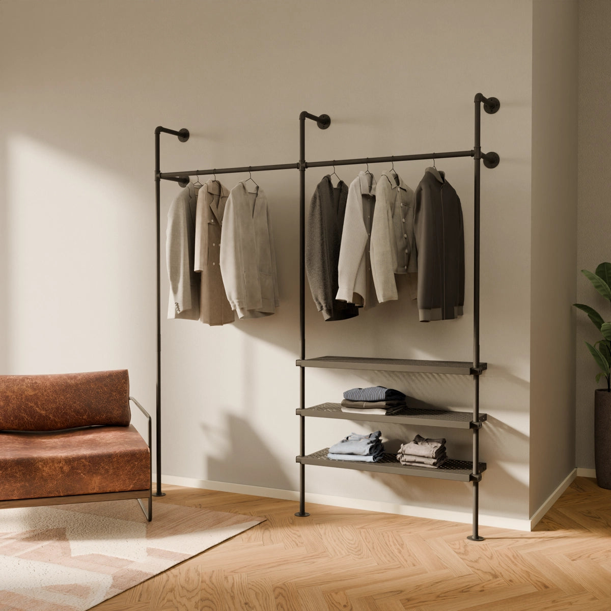 Open closet storage metal shelf by pamo. design