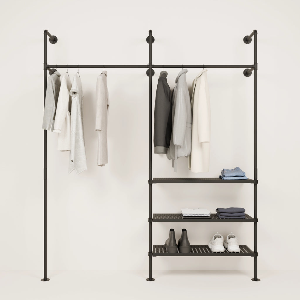Open Closet Storage with Metal Shelf » Maximize Your Closet Space ...