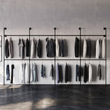 Black closet for hanging clothes by pamo