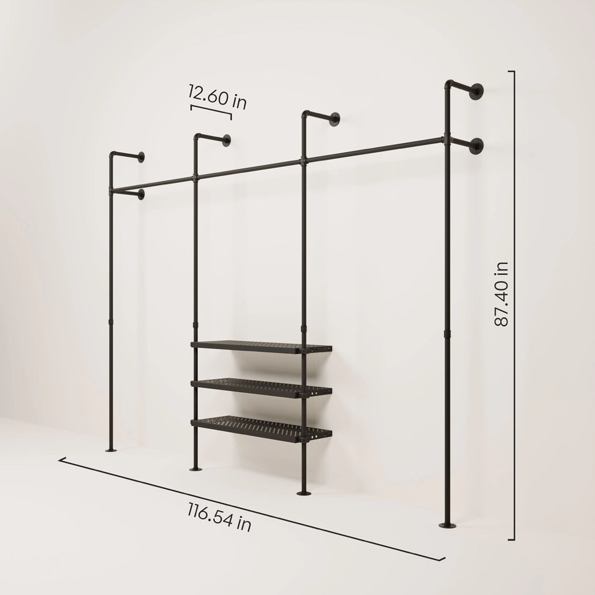 Standing Closet Rails Industrial » Upgrade Your Closet pamo