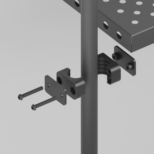 Easy assembly metal shelves for clothes rail