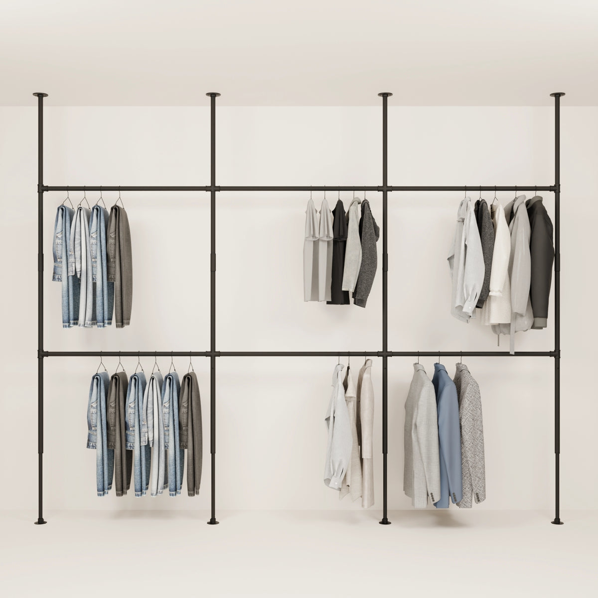 Telescopic Rod Clothes Rail » No drilling – design