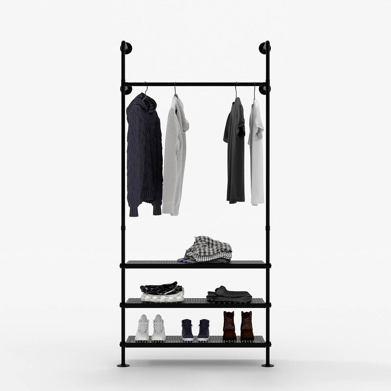 Wardrobe rail and shelf 