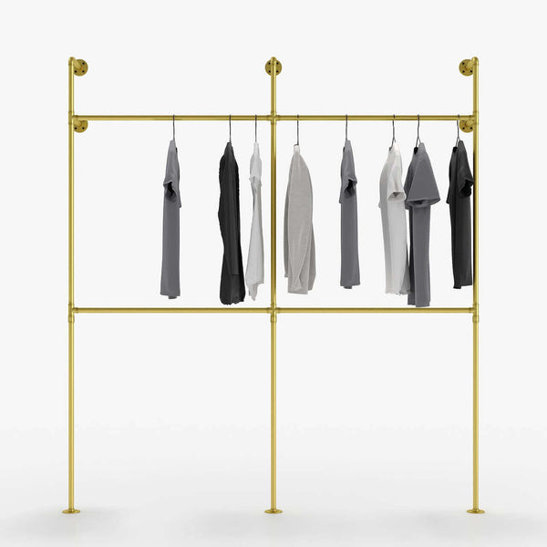 Clothes Shop Display Stand Clothes Hanging Gold Wrought Iron Ceiling  Hanging Boom Hang Pole, Wear Store Window Retail Clothing Display Pole  Commercial v Rack : : Home & Kitchen