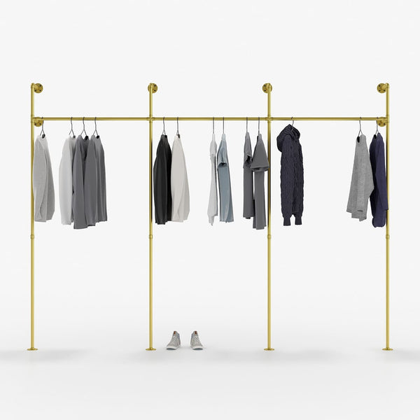 Gold clothes rail system 